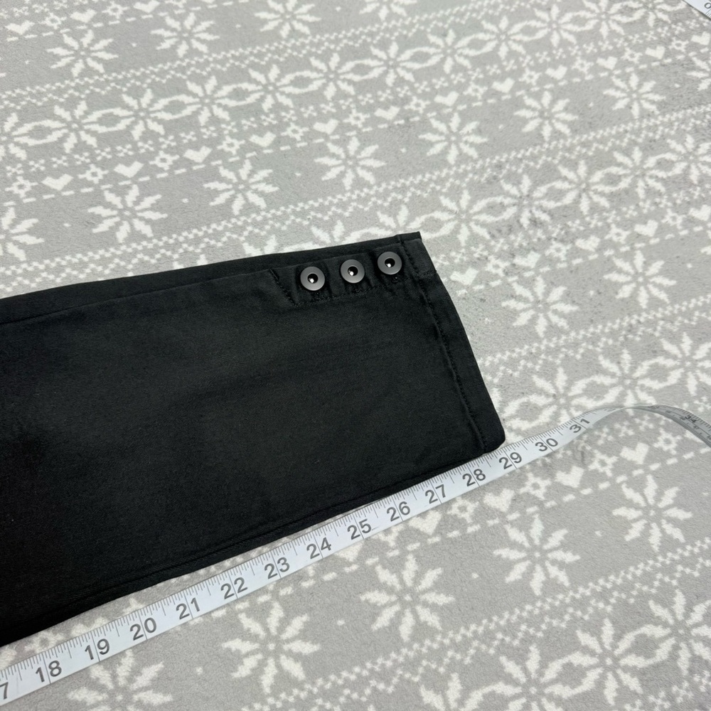 NWOT J. Jill Authentic Fit Slim Ankle Jeans In Black Ankle Button Detail 12 Tall - Picture 11 of 11